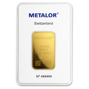 1 oz Gold Metalor Bar
