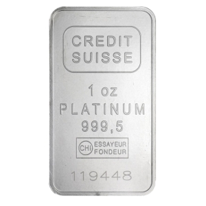 1 oz Platinum Credit Suisse Bar