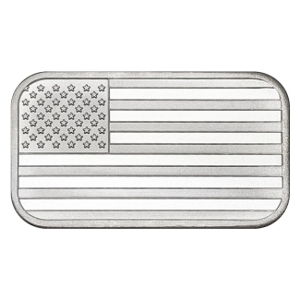 1oz Silver SilverTowne American Flag Bar