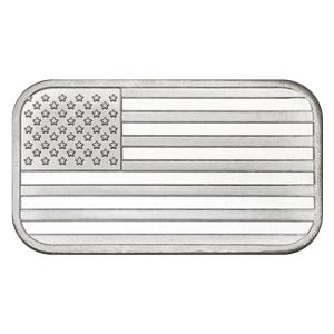 1oz Silver SilverTowne American Flag Bar