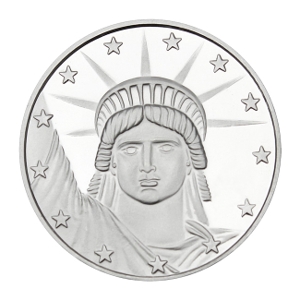 1oz Silver SilverTowne Lady Liberty Round