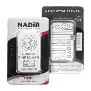 1 oz Silver Nadir Refinery Bar w/Assay Card