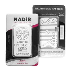 1 oz Silver Nadir Refinery Bar w/Assay Card