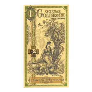 1 Utah Goldback - Aurum Gold Foil Note (24k)