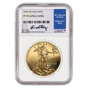 2020 $50 1 oz Gold American Eagle Proof 70 Coin