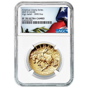 2021 American Liberty High Relief Proof 70 Coin