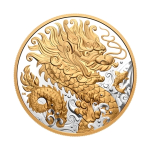 2021 $125 Silver Triumphant Dragon Coin