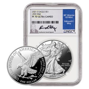 2021-S Silver American Eagle PF70 Coin