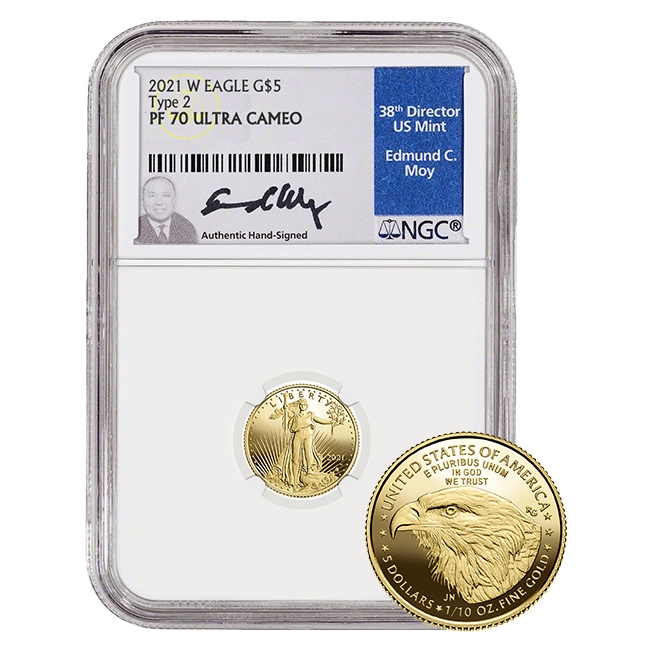 ゴールドシリーズコレクション2 2021 Gold American Eagle Type 2 Proof 70 Set