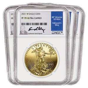 2021 Gold American Eagle Type 1 Proof 70 Set