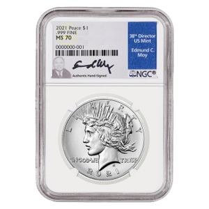 2021 Silver Peace Dollar MS70 Coin