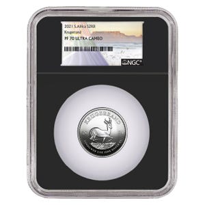 2021 2oz Silver Krugerrand NGC PF70 coin