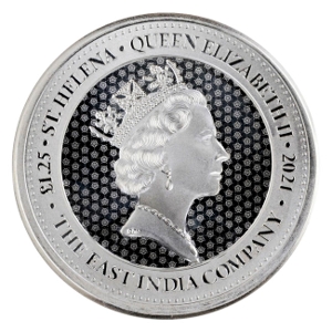 2021 1.25 oz St. Helena Silver Rose Crown Coin