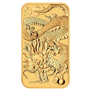 2022 1 oz Gold Dragon Rectangular Coin