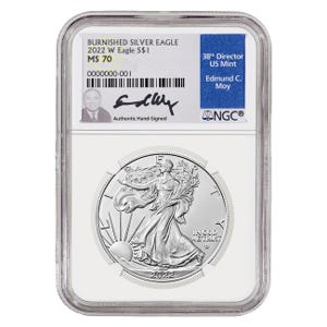 2022 1 oz Silver American Eagle Burnished MS70 Coin