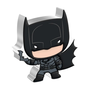 2022 1oz Silver Chibi Batman Shaped Proof Colored Coin