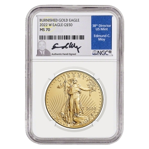 2022 1 oz Gold American Eagle Burnished MS70 coin