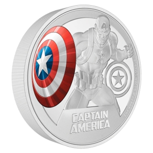 2023 3oz Silver Captain America Proof Colored Coin