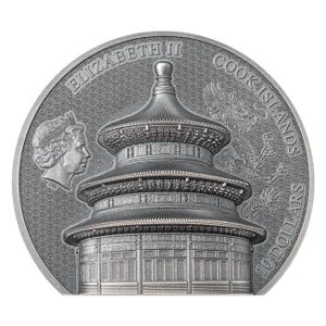 2023 2oz Silver Beijing Temple of Heaven Antique Finish Coin