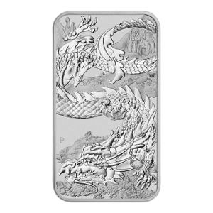 2023 1oz Silver Dragon Rectangular Coin reverse