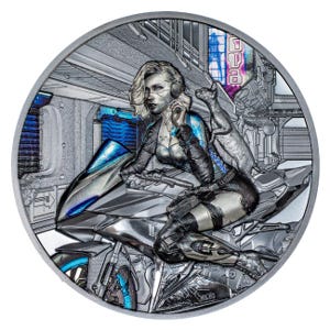 2023 3oz Silver Cyber Queen The Beginning Black Proof Coin