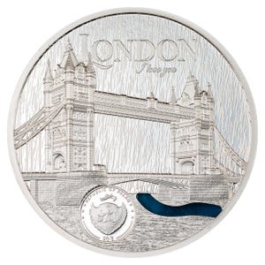 2023 3oz Silver Tiffany Art Metropolis London Ultra High Relief Proof Coin