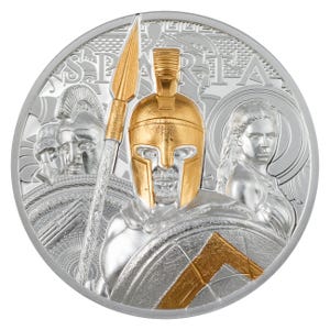 2023 3oz Silver Sparta Ultra High Relief Proof Coin
