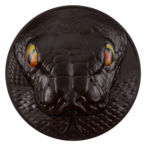 2023 1 Kilo Silver Hunters by Night Python Obsidian Black Coin