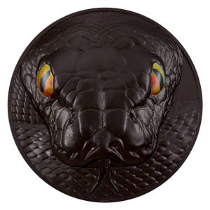 2023 1 Kilo Silver Hunters by Night Python Obsidian Black Coin