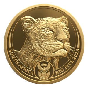 2023 1oz Gold Big 5 Leopard Series 2 Proof Coin w/Box & COA