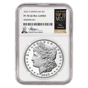 2023 $1 Morgan Silver Dollar Proof 70 Coin - Miles Standish
