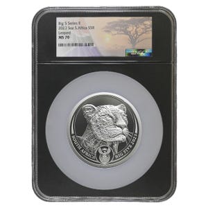 2023 5oz Silver Big 5 Leopard Series 2 MS70 Coin