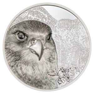 2023 3oz Silver Mongolian Falcon Ultra High Relief Proof Coin