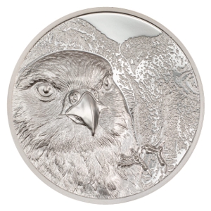 2023 1oz Silver Mongolian Falcon Ultra High Relief Proof Coin