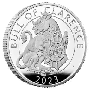 2023 1oz Silver The Royal Tudor Beasts The Bull of Clarence Proof Coin