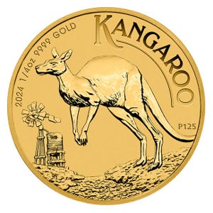 2024 ¼ Australian Gold Kangaroo Coin Reverse