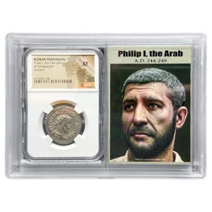 Philip I, AD 244-249, Roman Provincial: Antioch, Bi Tetradrachm NGC XF