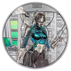 2024 3oz Silver Cyber Queen Rebirth Ultra High Relief Black Proof Coin