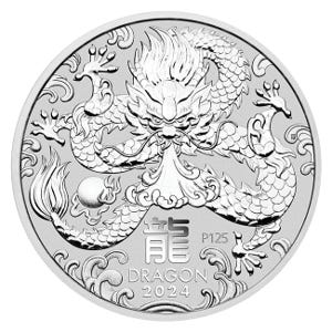 2024 2oz Silver Dragon Australian Lunar Series III Reverse