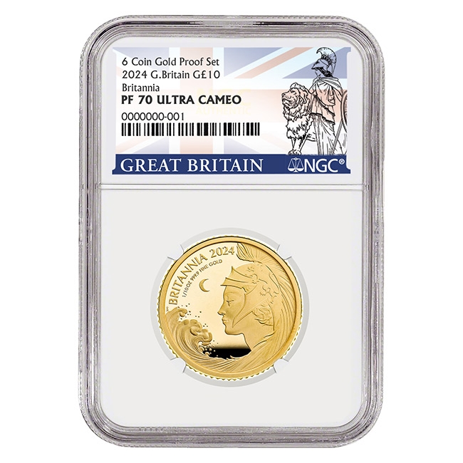 2024 Gold Britannia 6-Coin Set NGC PF70