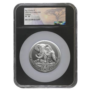 2024 5oz Silver Big 5 Elephant Series 3 NGC PF70