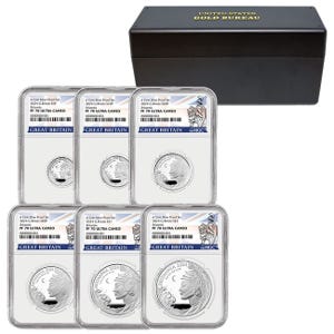 2024 Silver Britannia 6-Coin Set NGC PF70