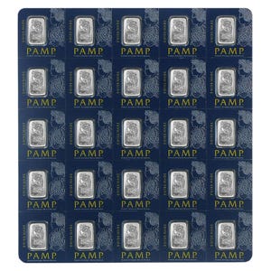 25 gram Platinum PAMP Suisse MultiGram (25 x 1 gram bars)