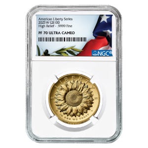 2025 American Liberty High Relief Gold Proof 70 Coin