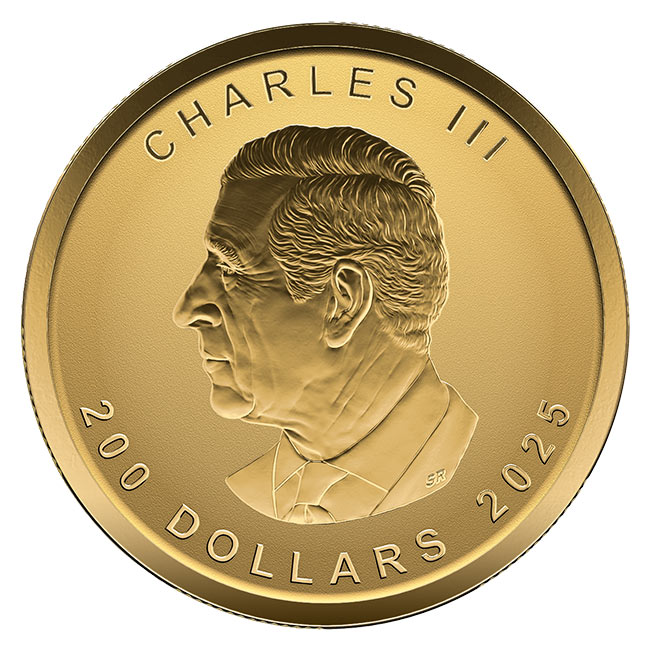 2025 1oz .99999 Gold Maple Leaf Premium Bullion Coin