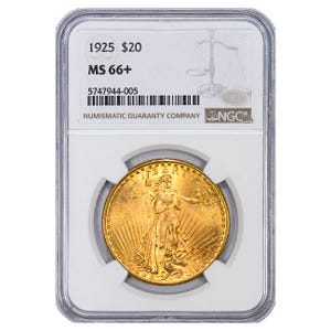 1925 Saint Gaudens NGC $20 MS66+