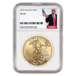 2025 1oz Gold American Eagle MS70 Coin - Donald Trump
