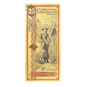 25 Utah Goldback - Aurum Gold Foil Note (24k)