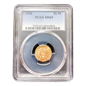 1926 $2.50 Indian Gold Quarter Eagle PCGS MS65