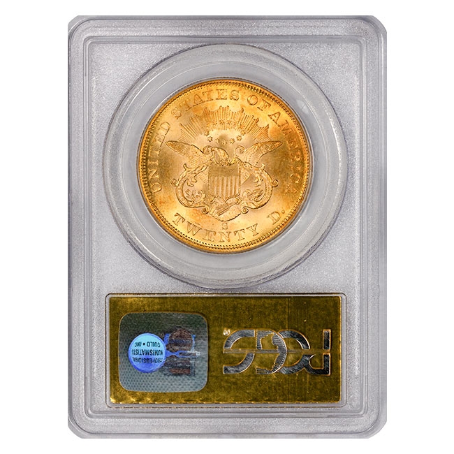 1856-S $20 Liberty Gold Double Eagle Shipwreck SS Central